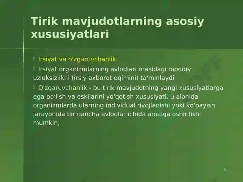 Tibbiy Biologiya 8