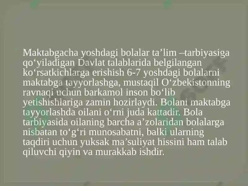 Maktabgacha yoshdagi bolalarning talim  tarbiysai 8