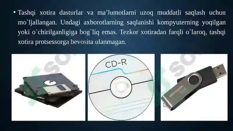 Kompyuterni tashkil etilishi va klassifikatsiyasi 8