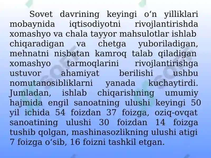 O‘zbekiston Respublikasining Tarixi 8