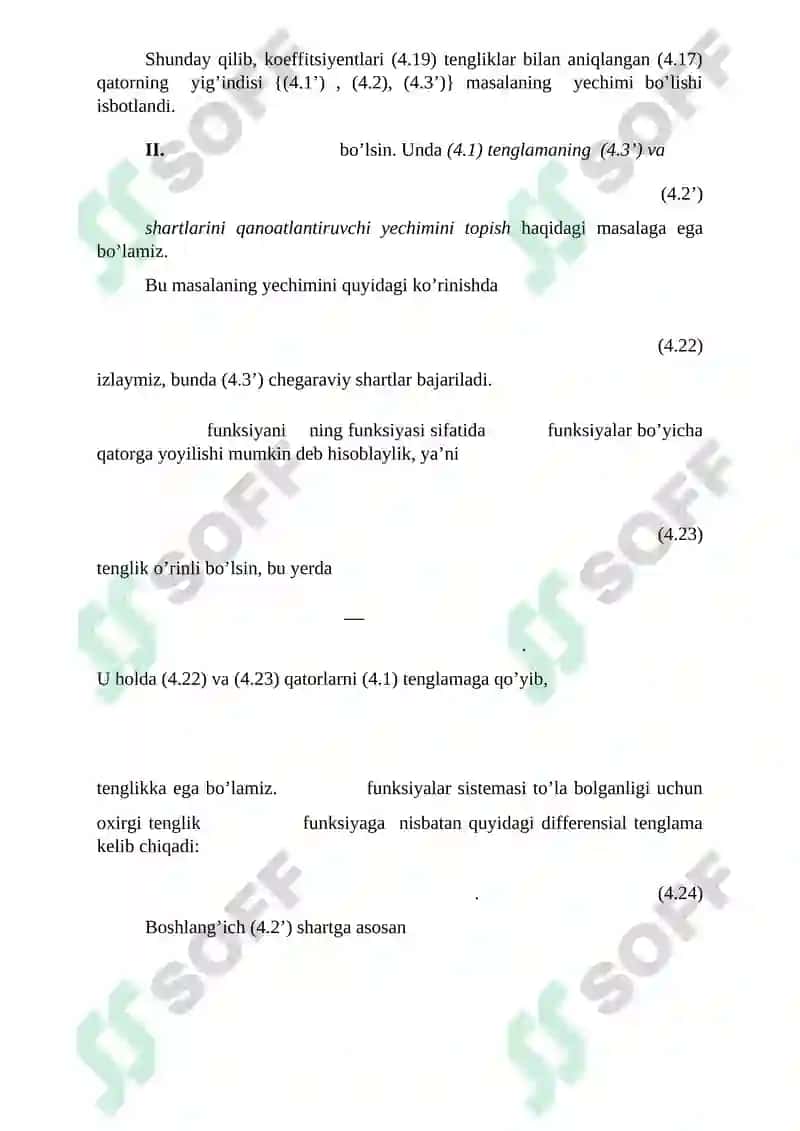 BUZILADIGAN TENGLAMALAR UCHUN CHEGARAVIY MASALAR 8