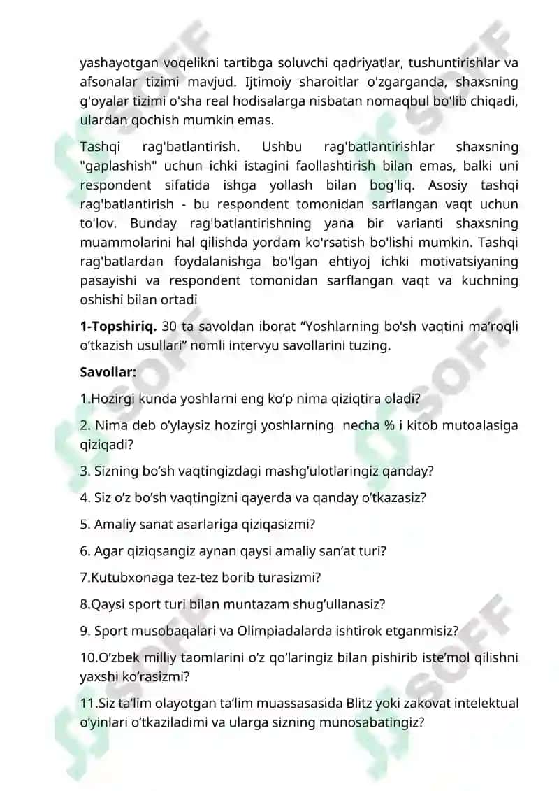 Intervyu metodining tadqiqotlarda qo’llanilishi 8