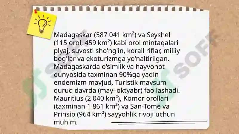 Afrika mintaqasining turizm geografiyasi 8