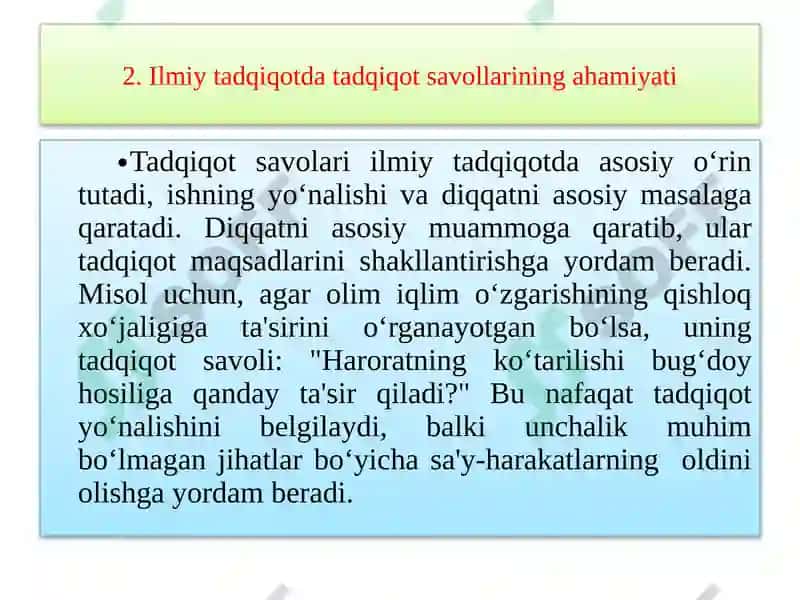 Tadqiqotsavollarivagipotezalarinishakllantirish 8