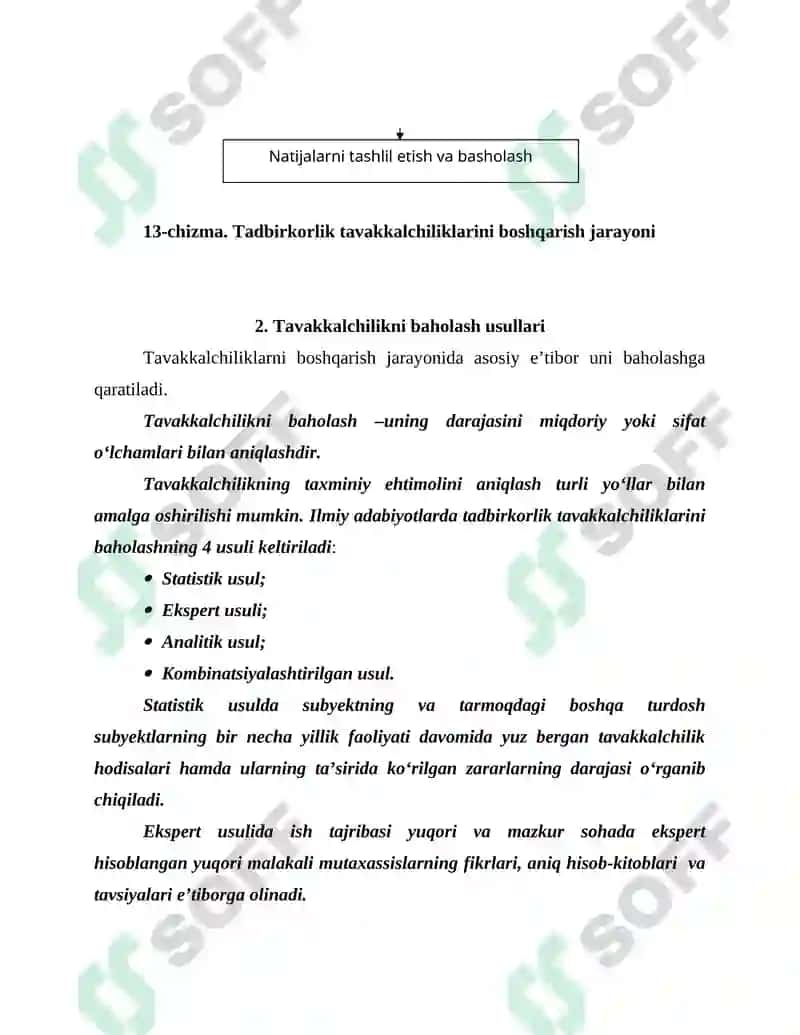 Moliyaviy tavakkalchilik riskni boshqarish 8