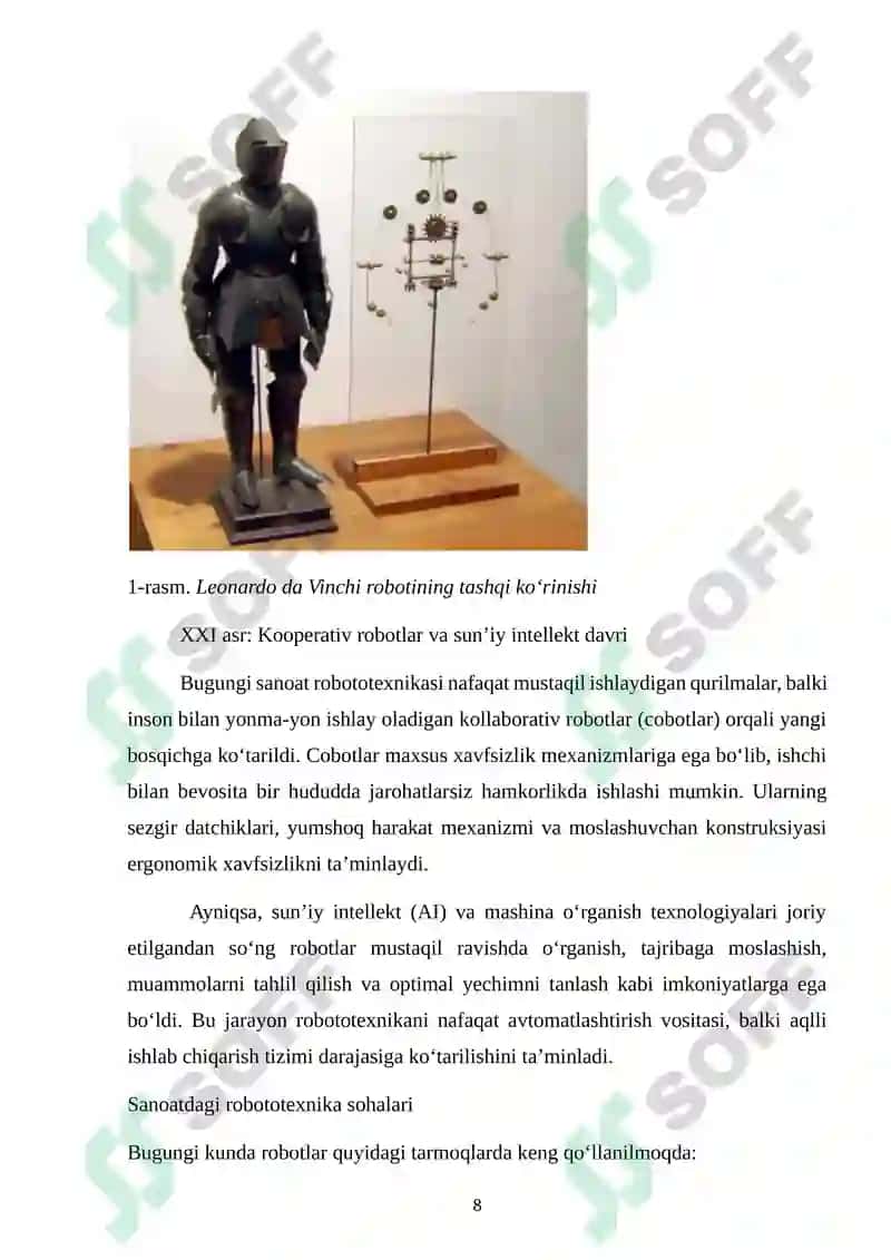 Robototexnika  va kooperativ ishchilar oʻrtasidagi oʻzaro taʼsirning ergonomikasi 8