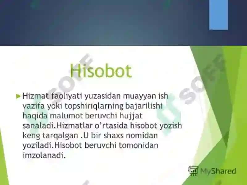 XIZMAT YOZISHMALARI 8