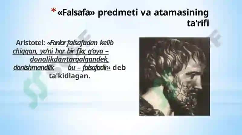 FALSAFANING FAN VA DUNYOQARASHI DOIR MOHIYATI 8