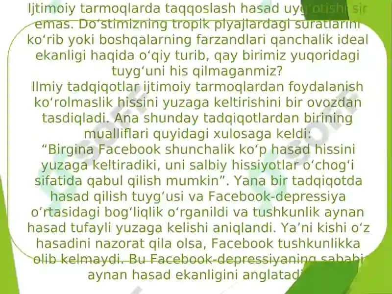 Ijtimoiy tarmoqlar va ularning axborotlar tarqatishdagi roʻli 8