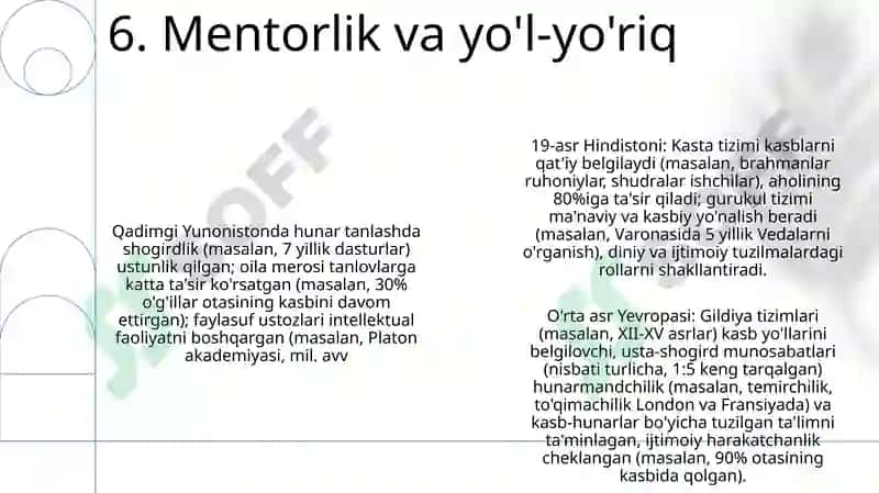 Kasb tanlashning an'anaviy usullari haqida 8