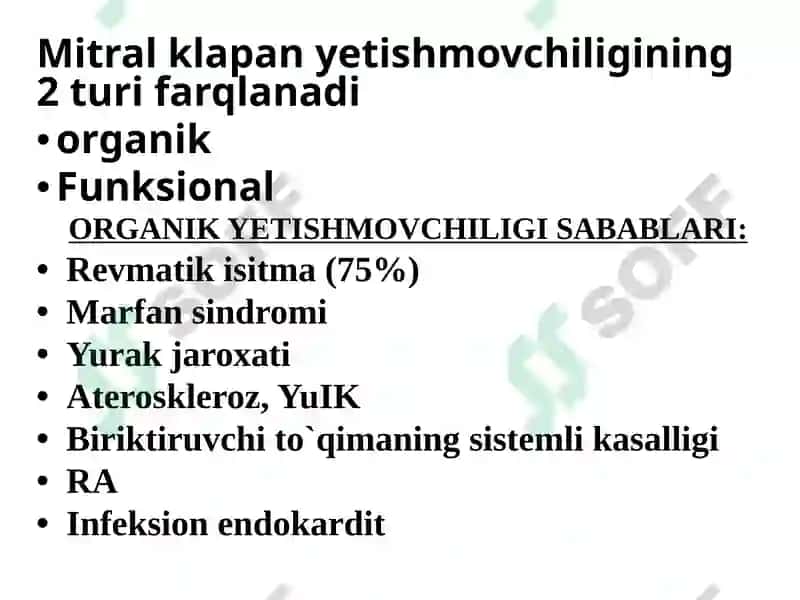 Yurak orttirilgan nuqsonlari 8