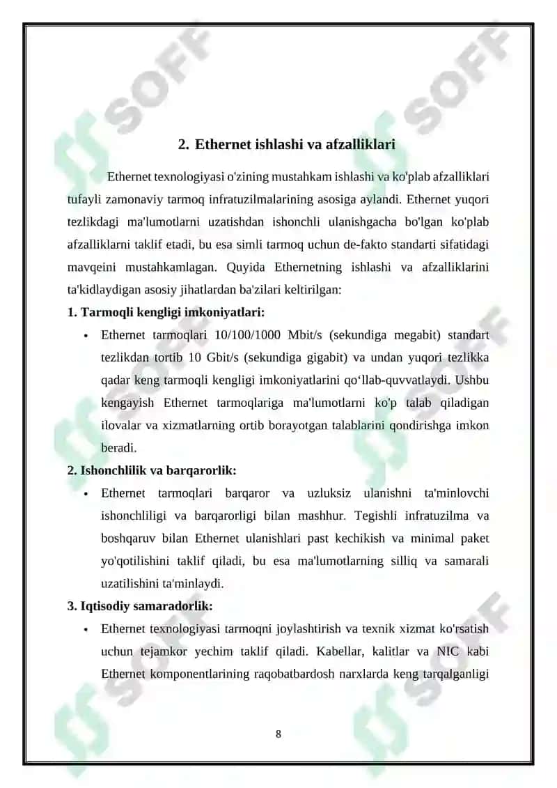 Ethernet texnologiyasi 8