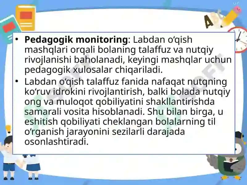 Nutqning ko’ruv idrokini rivojlantirish (Labdan O’qish) 8
