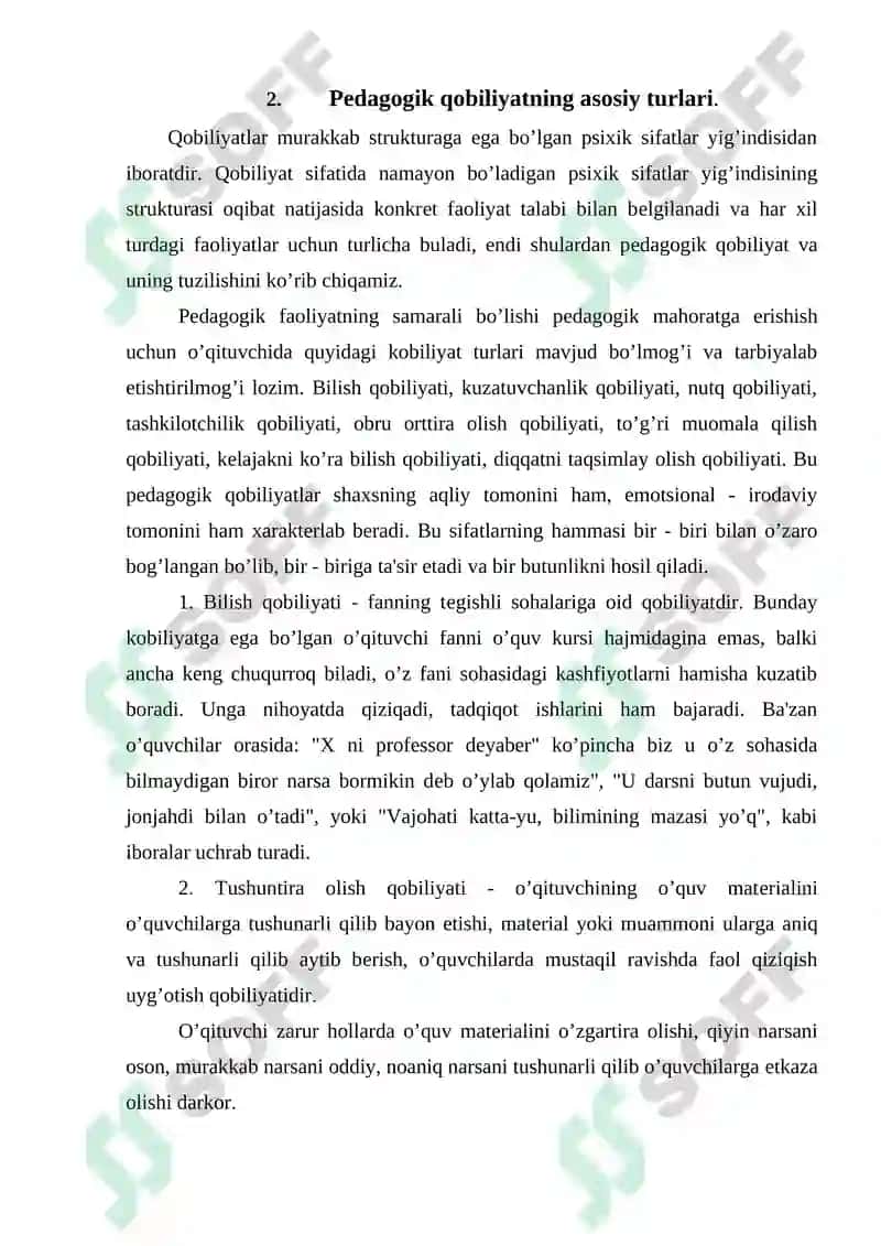 Qobiliyatlarning pedagogik-psixologik tasnifi 8