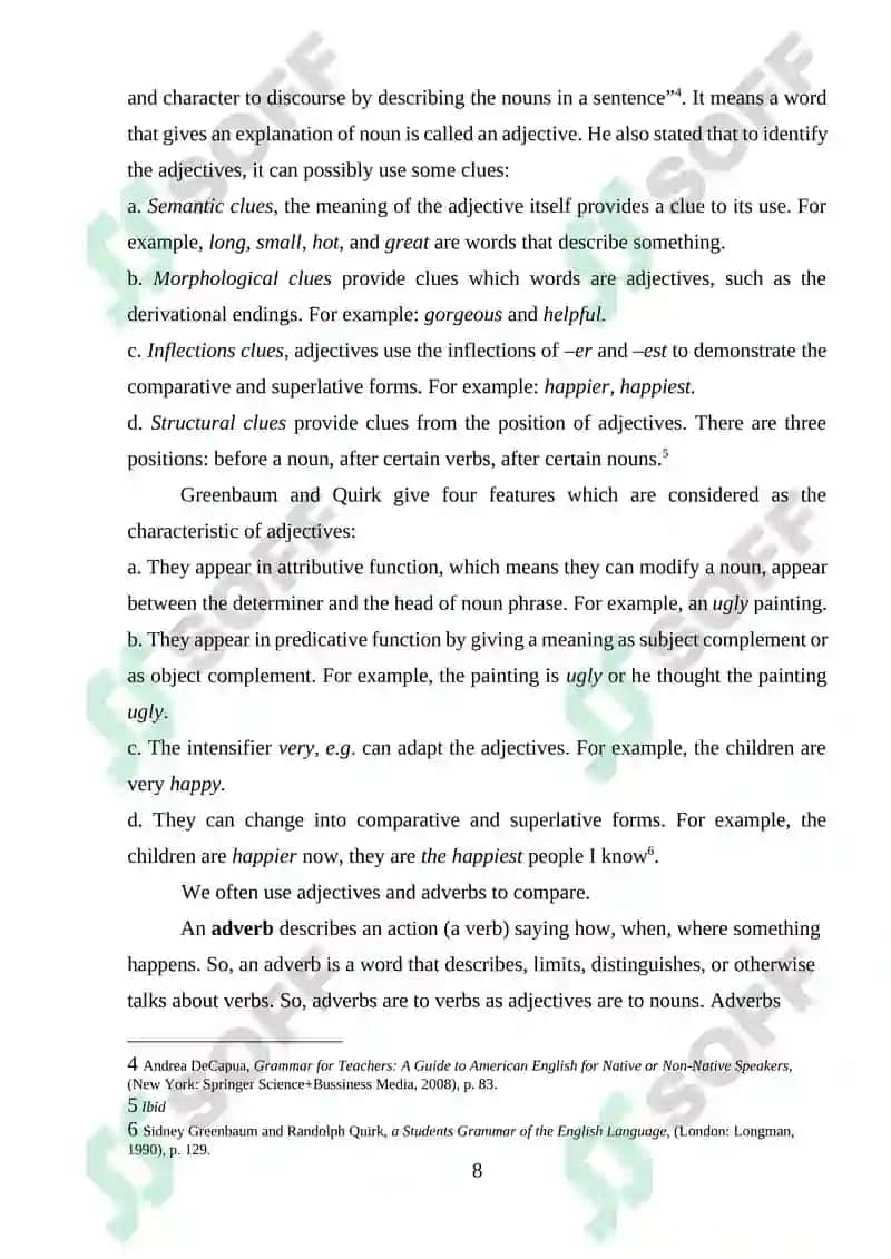 The Grammatical Category of Degrees of Comparison 8