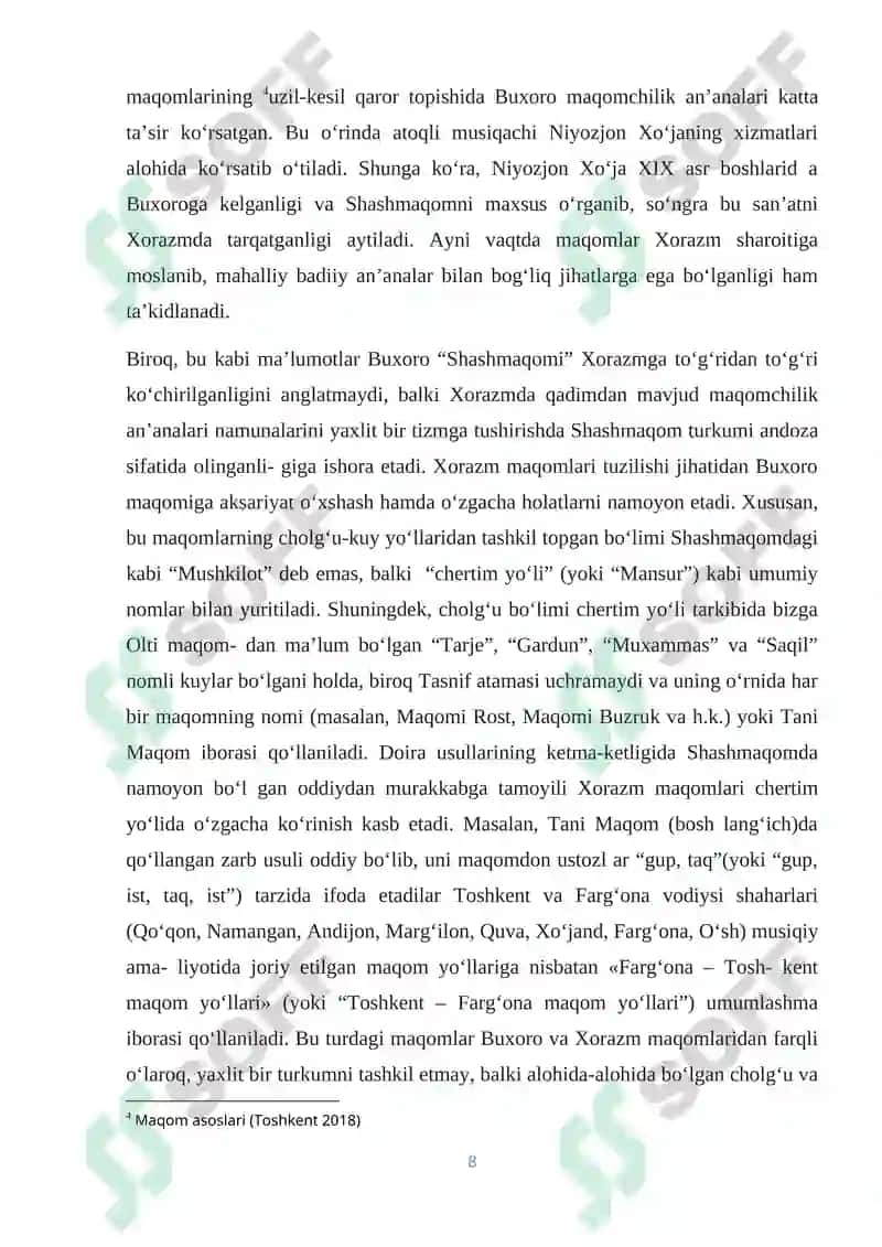 Xorazm moqamlari va ularning  musiqiy xususiyatlari 8