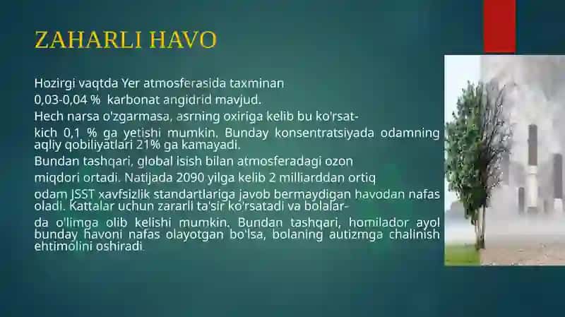 Iqlimo‘zgarishi va ekologik muammolar 8