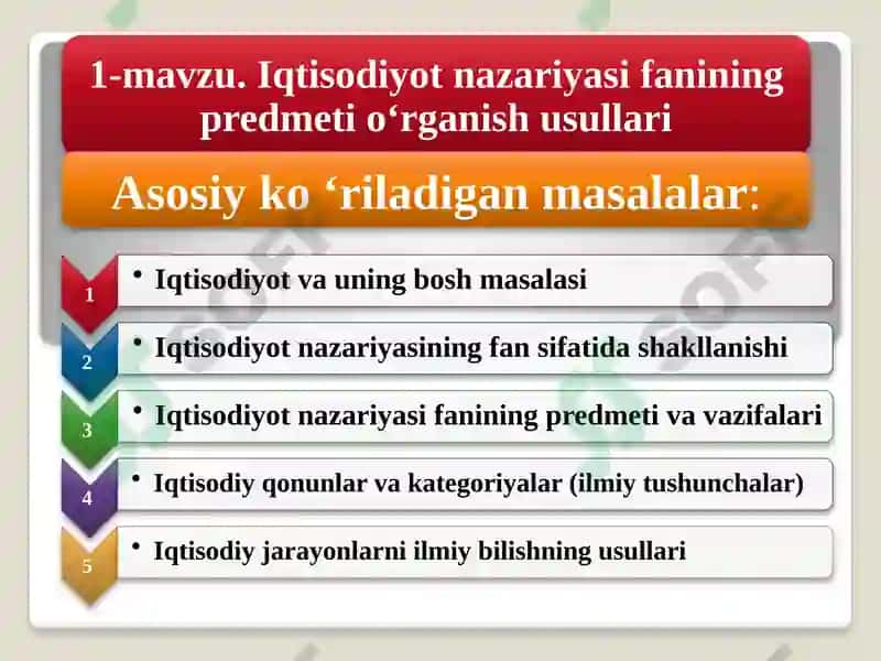 Iqtisodiyot nazariyasi 8
