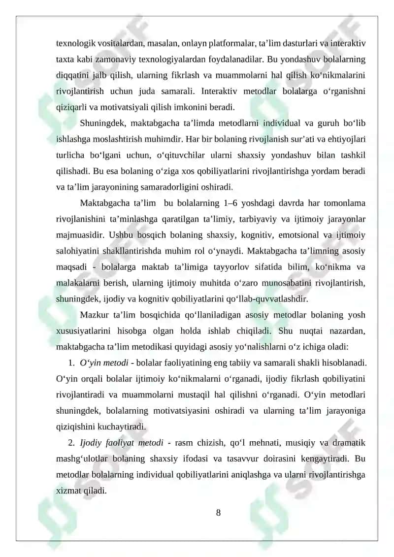 Rossiya Federatsiyasi Maktabgacha Ta'lim Tizimi 8