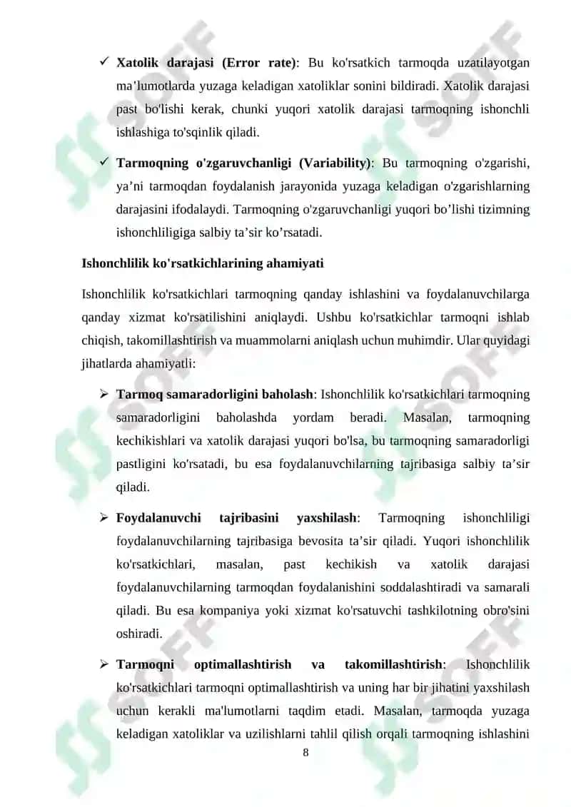 Ma’lumotlar uzatish tarmoqlari 8