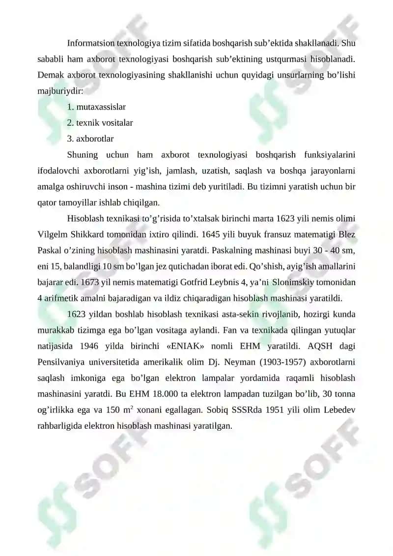 IQTISODIYOTDA AXBOROT TEXNOLOGIYALARI O’QUV QO’LLANMA 8