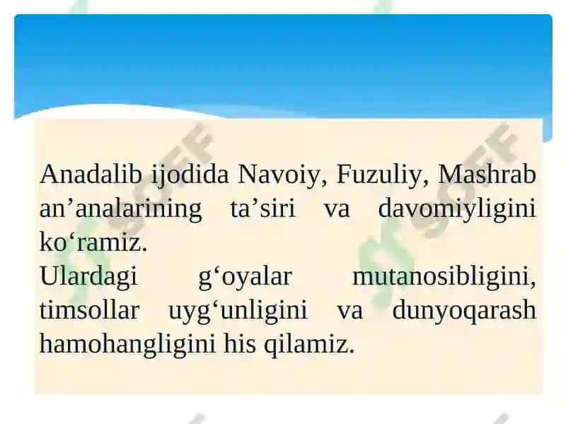 NURMUHAMMAD ANDALIB HAYOTI VA IJODI 8
