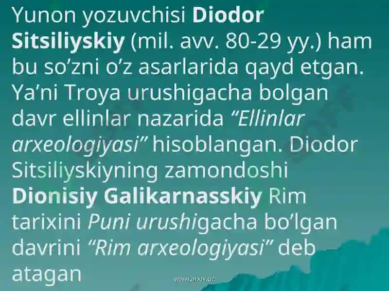 Arxeologiya asoslari faniga kirish 8