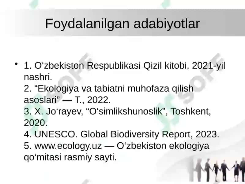 O‘simliklar dunyosini muhofaza qilish 8