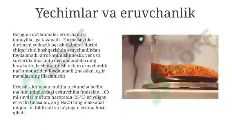 Kimyodan asoslar mavzusi 8