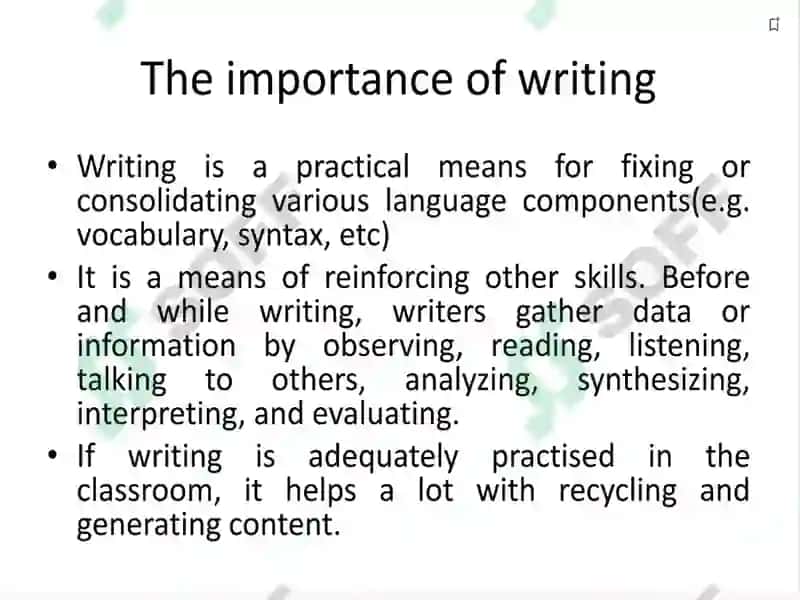 Teaching Writing 8