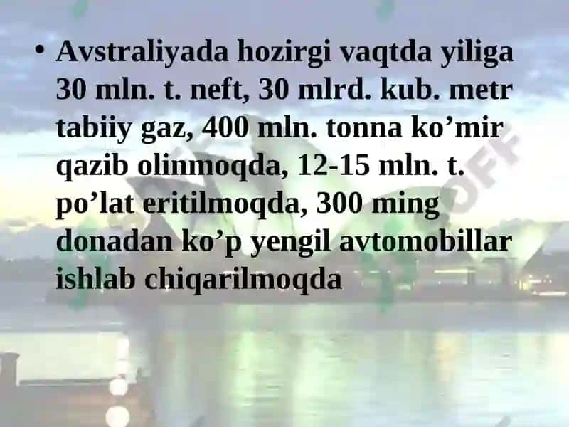 Avstraliya va Okeaniya xo’jaligi 8