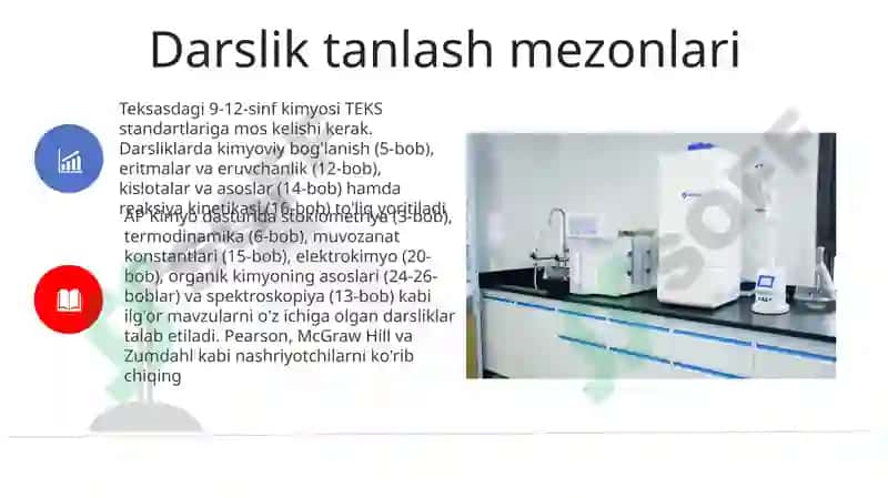 Kimyo talimining dasturi va darsliklari 8