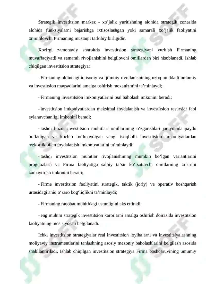 Investitsion faoliyatning samarali tashkili 8