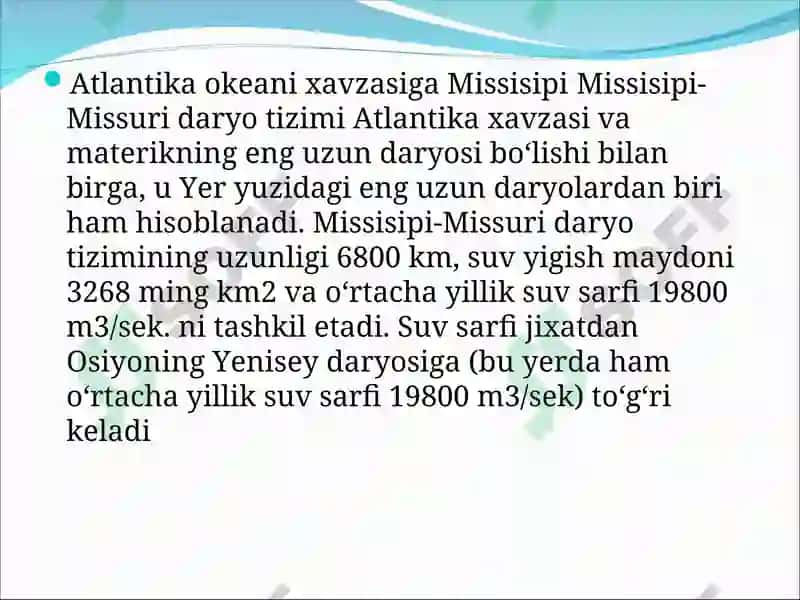 Shimoliy Amerika ichki suvlarining harakterli xususiyatlari 8
