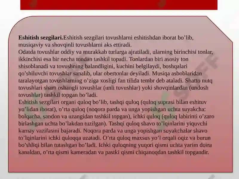 Sezgi turlari va uning qonuniyatlari 8