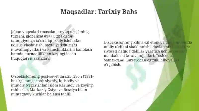 O'zbekistonning eng yangi tarixi 8