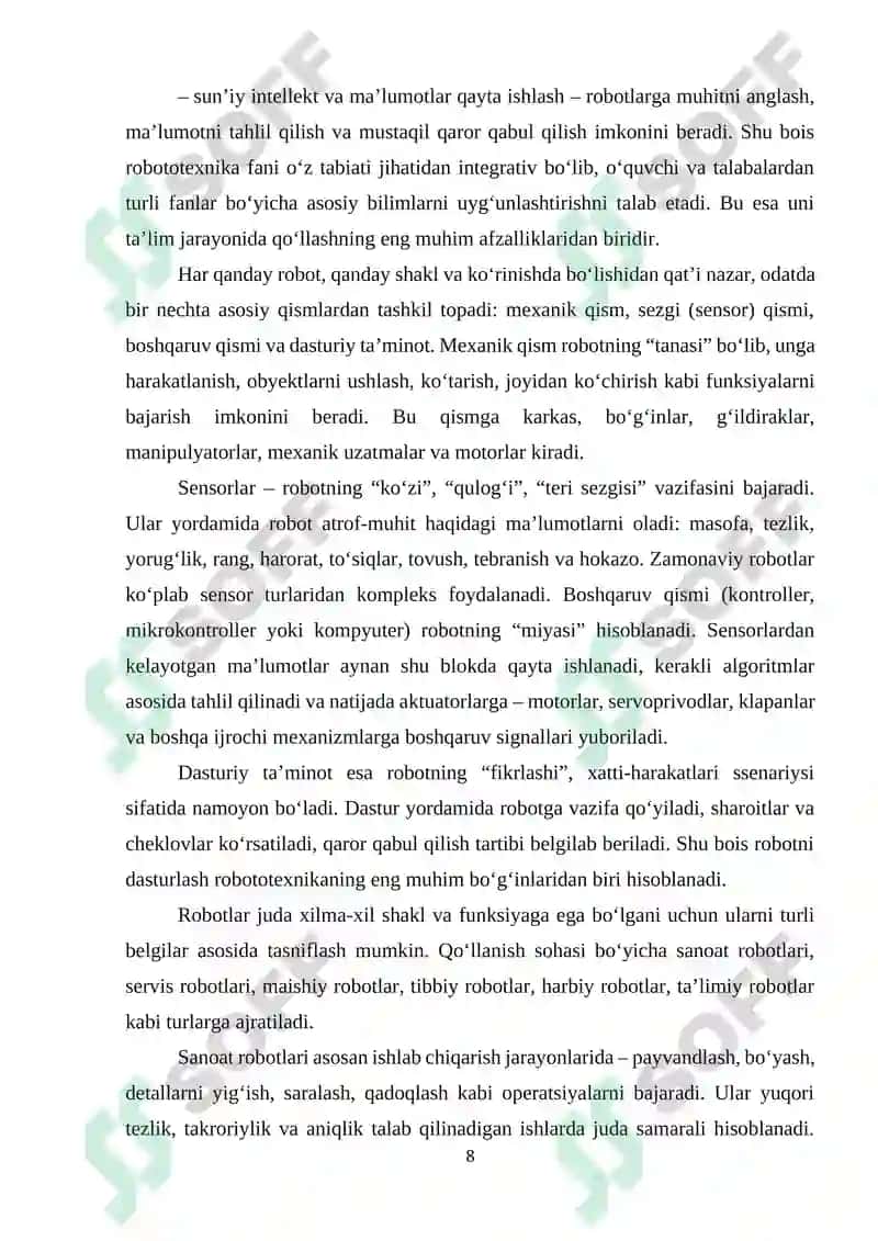 Oʻquvchilarni robototexnika orqali dasturlashga oʻrgatish 8