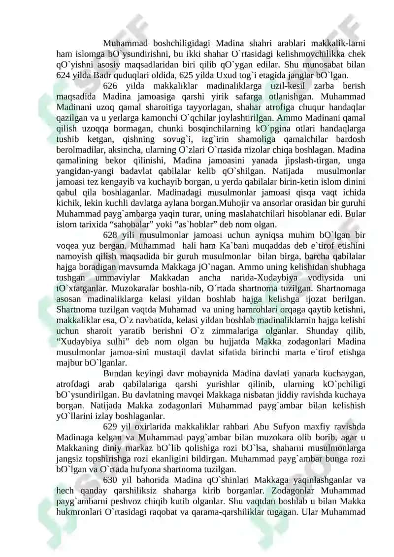Islom Diniyning Vujudga Kelishi va Tarqalishi 8