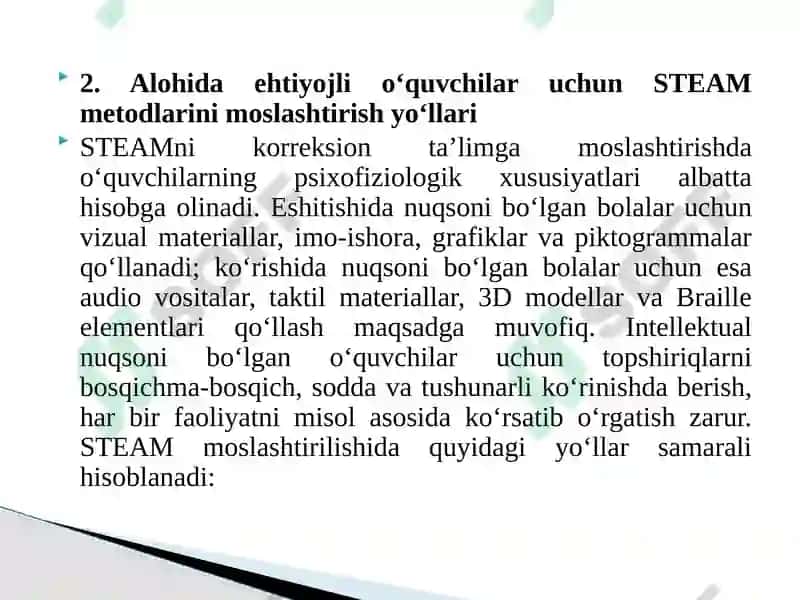 STEAM ta’lim texnologiyasi 8