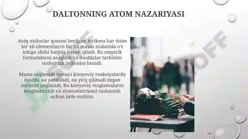 Anorganik kimyo fanining asosiy qonunlari 8