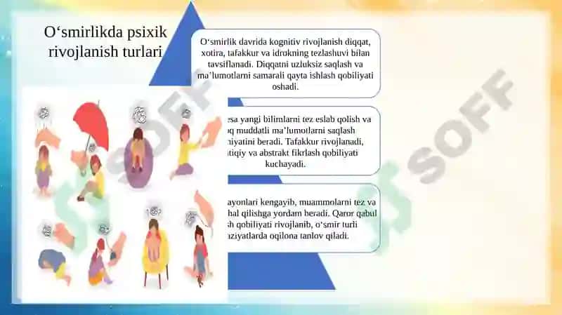 O‘smirlik davrida psixik rivojlanish turlari 8