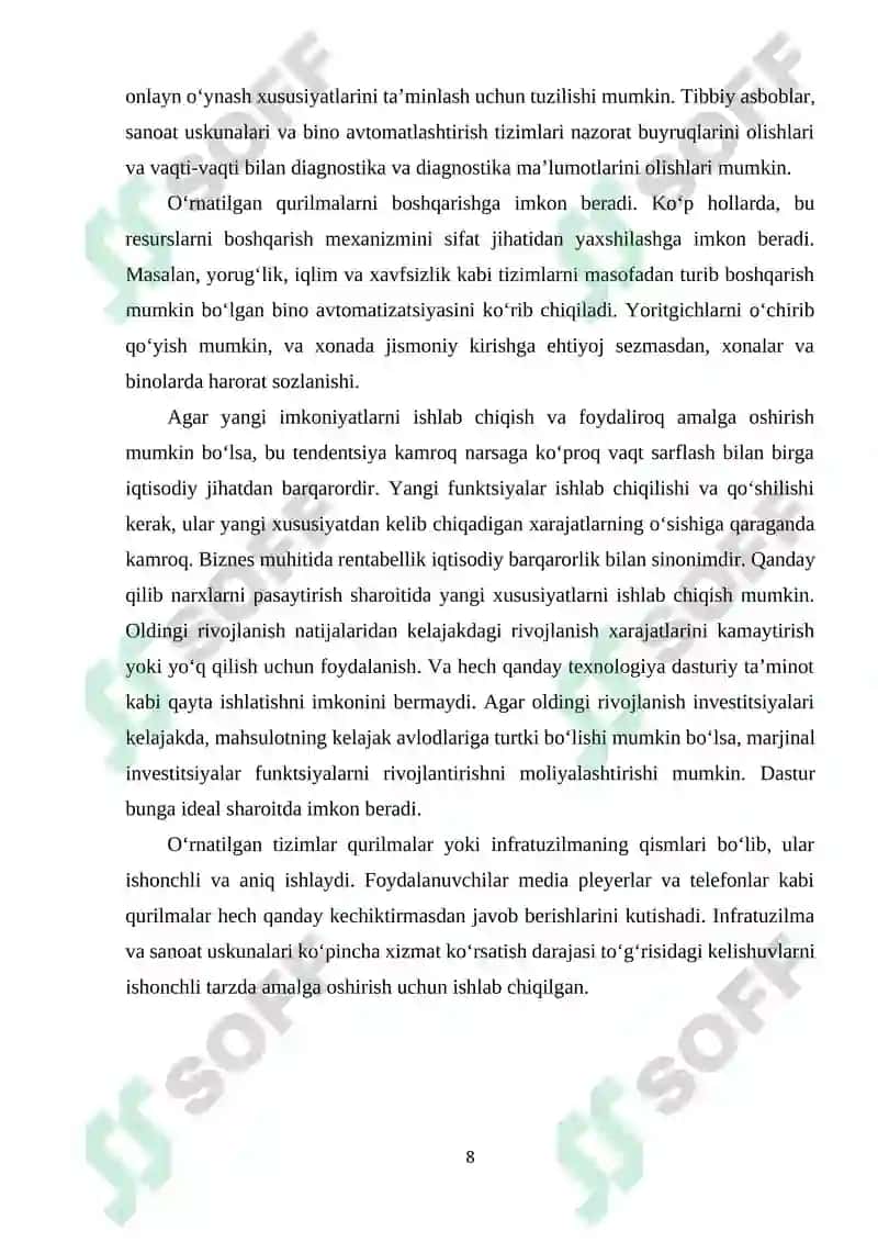 O‘RNATILGAN TIZIMLARNING UMUMIY ASOSLAR 8
