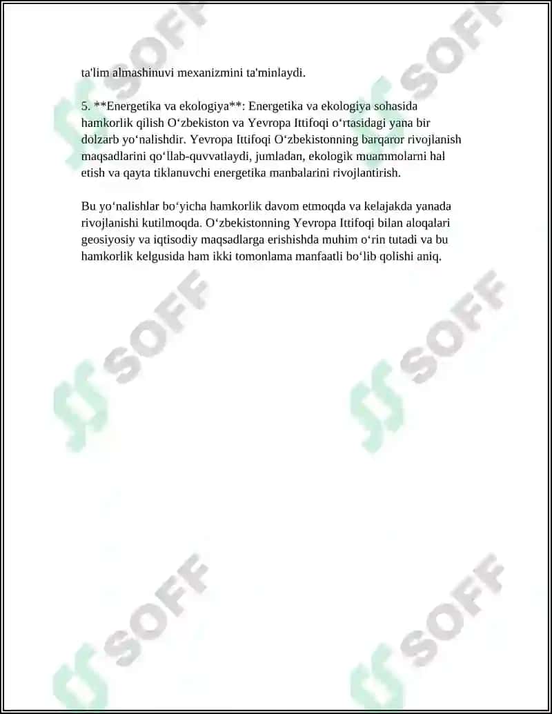 OʻZBEKISTON XALQARO TASHKILOTLAR BILAN HAMKORLIK ALOQALARI 8