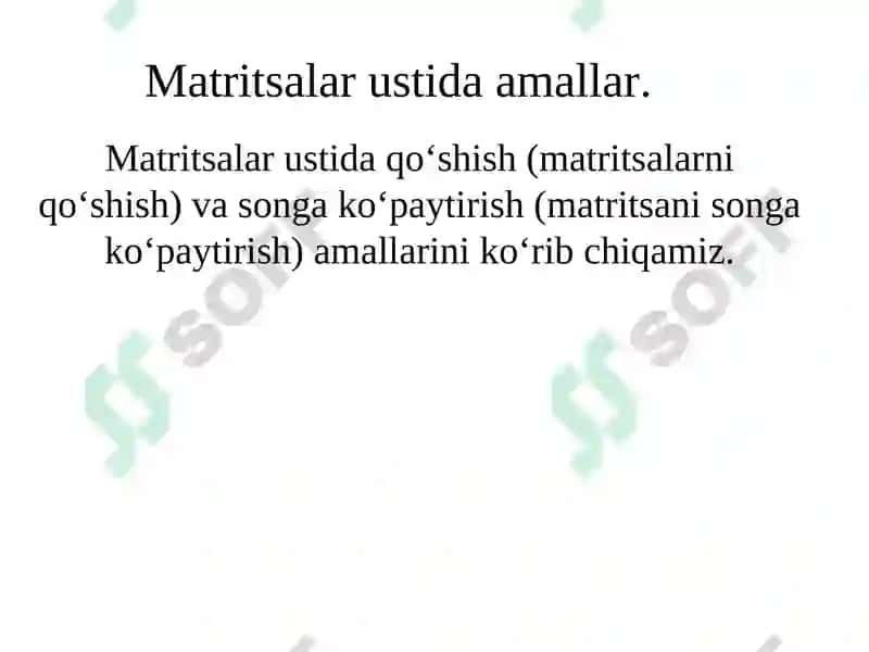 Matritsa tushunchasi 8