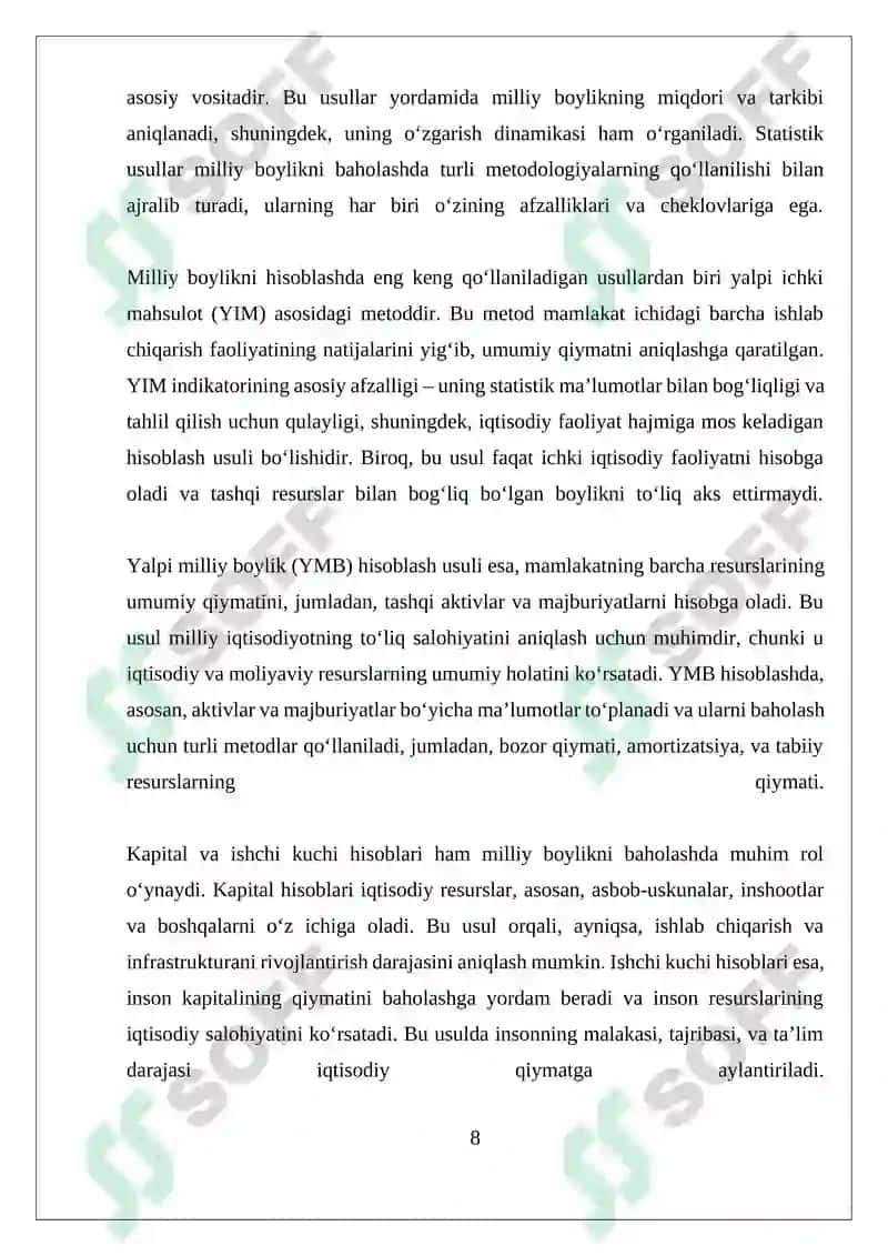 Milliy boylik statistikasi 8