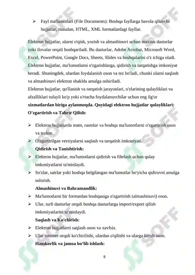 ELEKTRON HUJJAT ALMASHINUVI 8