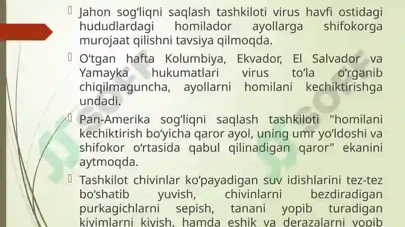 Ebola, Lassa, Zika viruslari, kasallik patogenizi, laborator tashhisi 8
