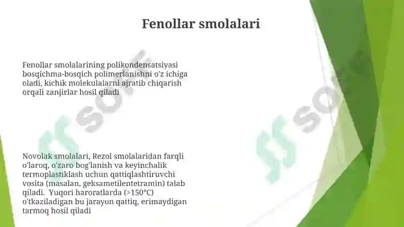 Polikondensatlanish reaktsiyalari 8