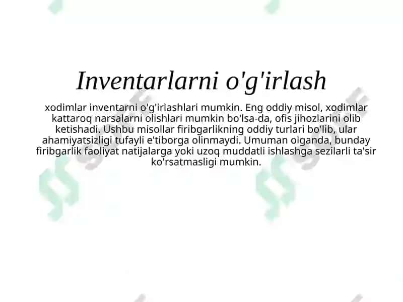 Firibgarlik haqida ta'lim 8