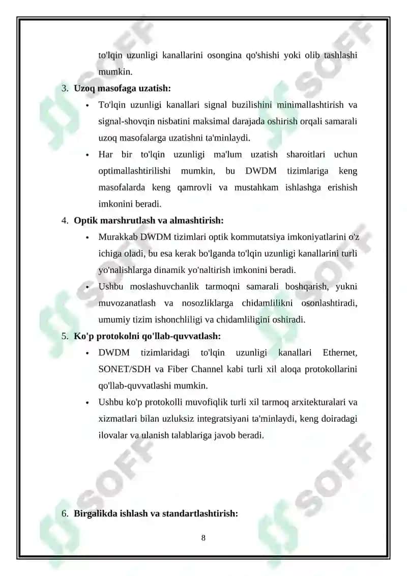 DWDM texnologiyasi 8